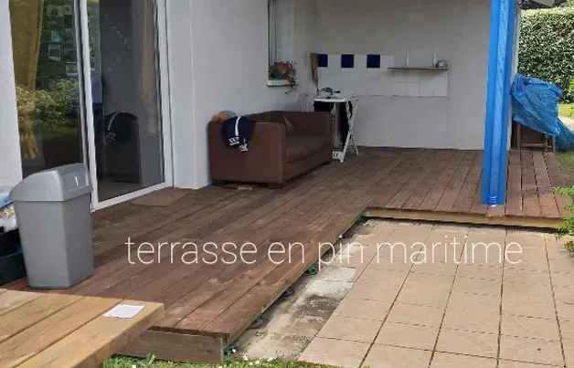 terrasse en pin paritime